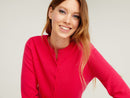 Virgin Wool Cardigan - Cerise