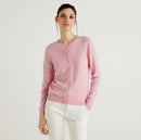 Virgin Wool Cardigan - Baby Pink