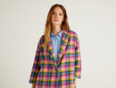 Central Park Check Coat - Pink Check