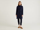 Long Wool Coat - Navy