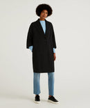 Shawl Collar Coat - Black