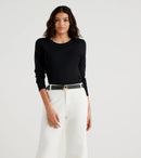 Plain Long Sleeve Tee - Black