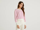 Basic Woman Crew - White/pink