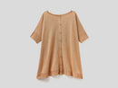 Short Sleeve Round Neck Jumper - Sand
