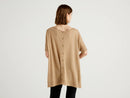 Short Sleeve Round Neck Jumper - Sand