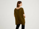 Short Sleeve Round Neck Jumper - Moss