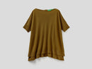 Short Sleeve Round Neck Jumper - Moss