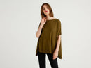 Short Sleeve Round Neck Jumper - Moss