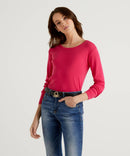 Basic Woman Crew Neck - Cerise