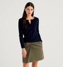 Basic Woman Cardigan - Navy