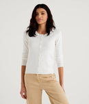 Basic Woman Cardigan - White