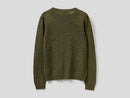 Animal Logo Round Neck Jumper - Green