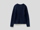 Basic Waffle Cardigan - Navy