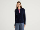 Basic Waffle Cardigan - Navy