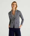 Jersey Blazer - Navy/grey