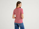 Basic Woman Stripe Tee - Red