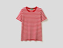 Basic Woman Stripe Tee - Red