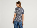 Basic Woman Stripe Tee - Navy
