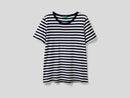 Basic Woman Stripe Tee - Navy