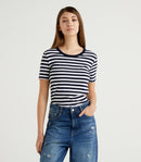 Basic Woman Stripe Tee - Navy