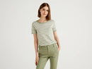 Basic Woman Stripe Tee - Khaki