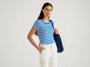 Basic Woman Stripe Tee - Blue