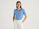 Basic Woman Stripe Tee - Blue