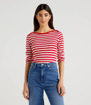 Basic Woman Boatneck Tee - Red