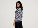 Basic Woman Boatneck Tee - Navy