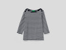 Basic Woman Boatneck Tee - Navy