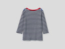 Basic Woman Boatneck Tee - Navy/red/blue