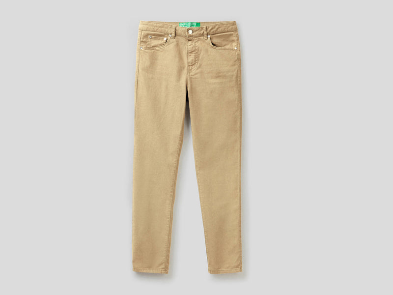 Basic Woman Skinny Jean - Beige