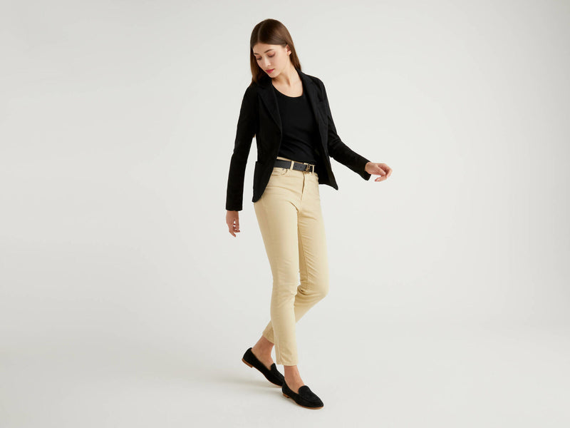 Basic Woman Skinny Jean - Beige