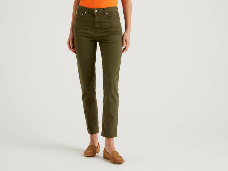 Basic Woman Skinny Jean - Khaki