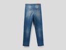Denim Look Slim Chino - Indigo Blue