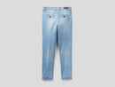 Denim Look Slim Chino - Light Wash