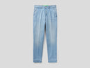 Denim Look Slim Chino - Light Wash