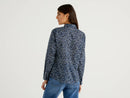 Basic Woman Print Blouse - Navy Floral