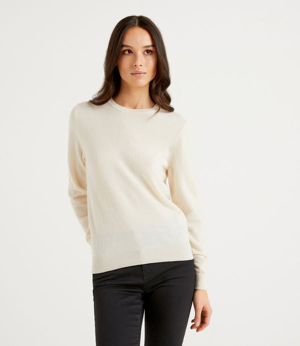 Basic Merino Crew - Cream