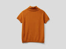 Cashmere Blend Turtle Neck Jumper - Orange