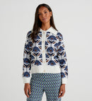 Polo Collar Cardigan - Air Force Blue