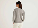 Shetland Wool Round Neck Jumper - Grey