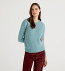 Shetland Wool Round Neck Jumper - Sky Blue