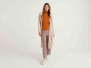 Wool Blend Long Cardigan - Bisquit