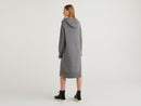 Hooded Knit Dress - Dark Grey