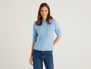 Cable Turtle Neck Jumper - Sand