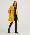 Wool Blend Lined Coat - Yellow