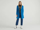 Wool Blend Lined Coat - Turquoise