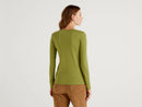 Plain Long Sleeve Tee - Military Green