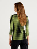 Basic Woman Boatneck Tee - Green